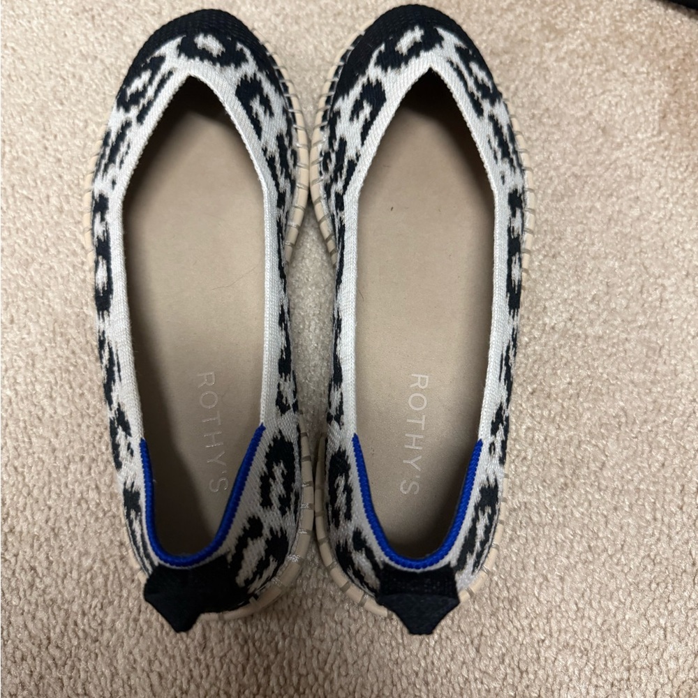 Rothy's Black and White Patterned Flats